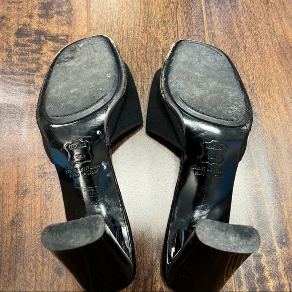 VINTAGE 90’s STUART WEITZMAN Black Mules - Picture 6 of 9